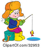 150x169 Girl Fishing Clipart