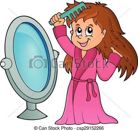 450x427 Girl Combing Hair Theme 1