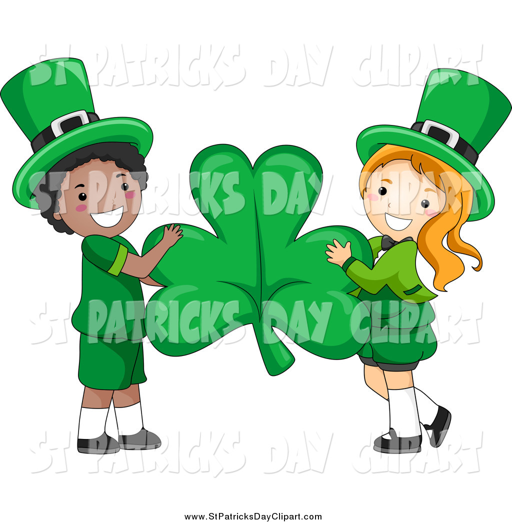 1024x1044 Clip Art Of A Cute St Patricks Day Leprechaun Boy And Girl Holding