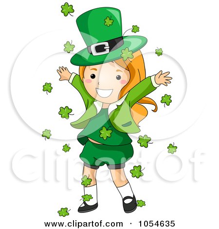 450x470 Clipart Female St Patricks Day Leprechaun Sitting On A Fence