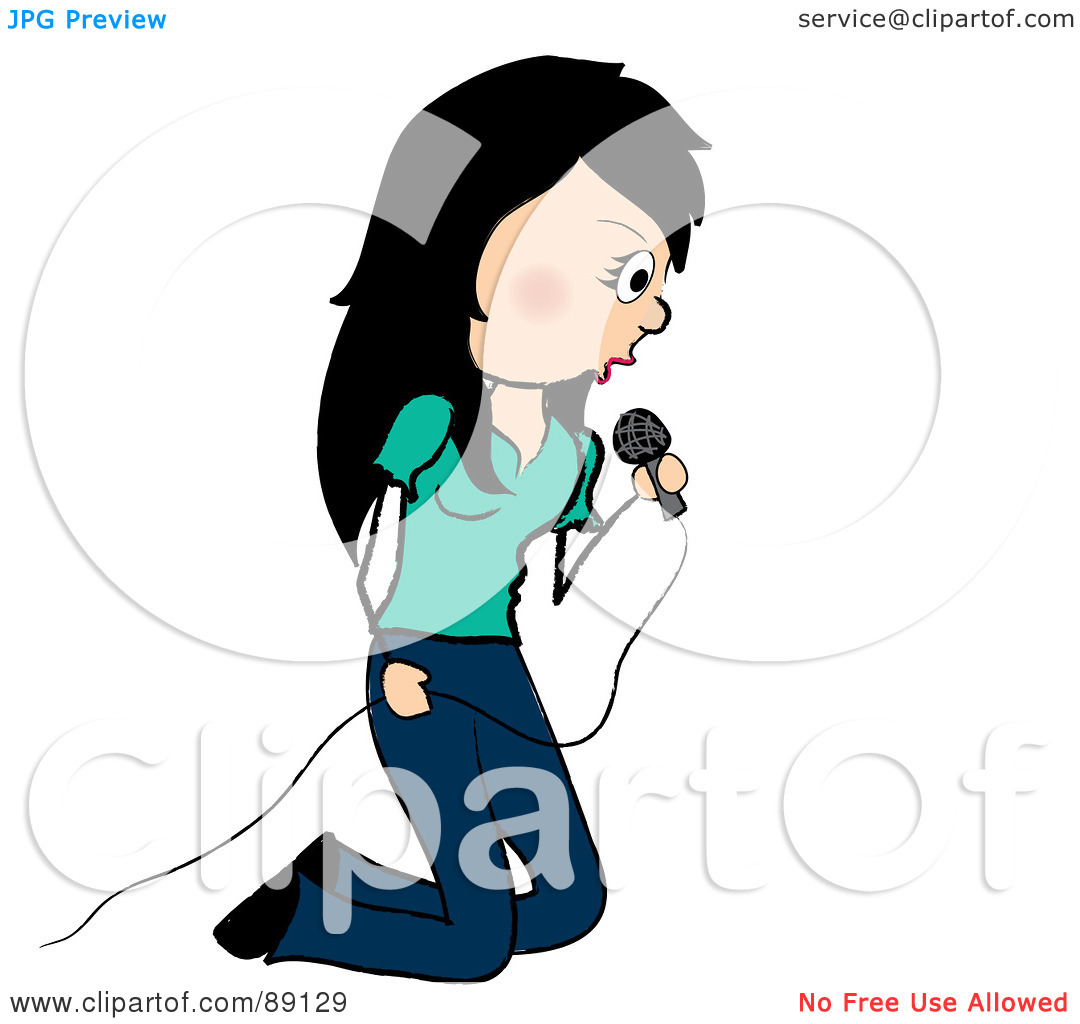 1080x1024 Female Singer Clipart