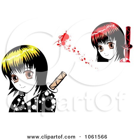 450x470 Royalty Free (Rf) Clipart Of Manga Girls, Illustrations, Vector
