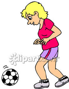 234x300 A Girl Playing Soccer Royalty Free Clipart Picture