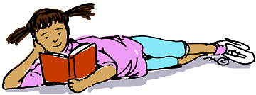 360x134 Girl Reading Book Clipart