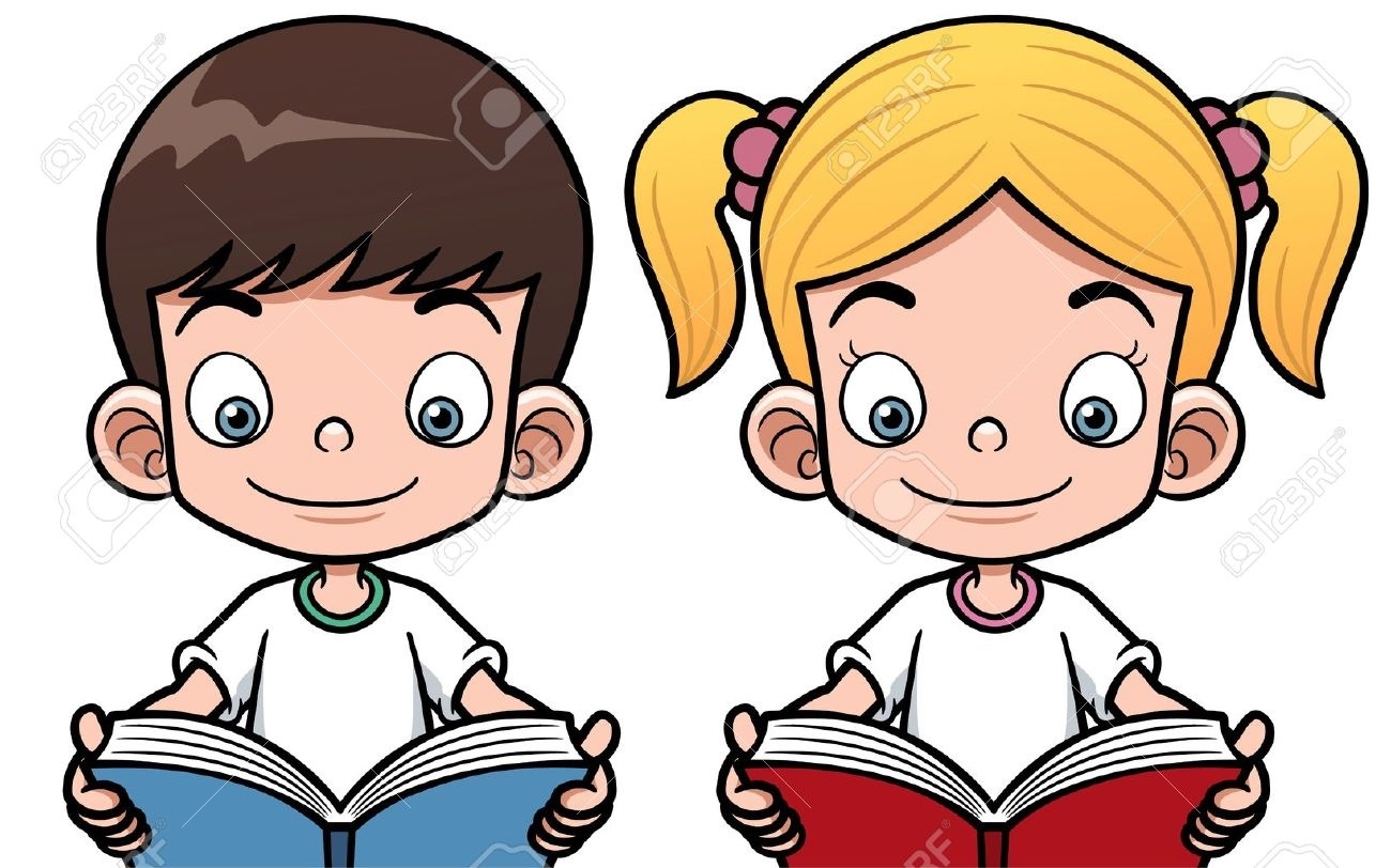 1300x812 Boy And Girl Reading Clipart