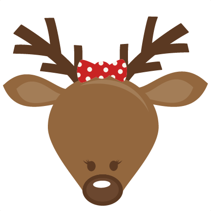432x432 Cute Girl Reindeer Head Svg Cutting Files For Scrapbooking Cute