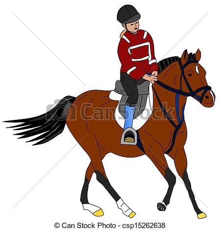 450x470 Illustration Of A Girl Riding The Pony Vectors