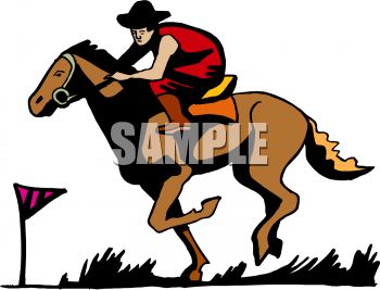 350x267 Pony Express Rider On His Horse