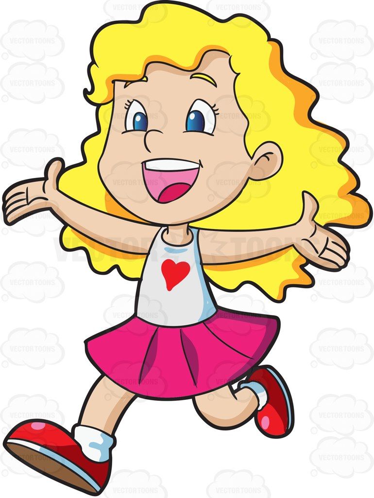 770x1024 A Girl Runs To Greet Someone In Delight