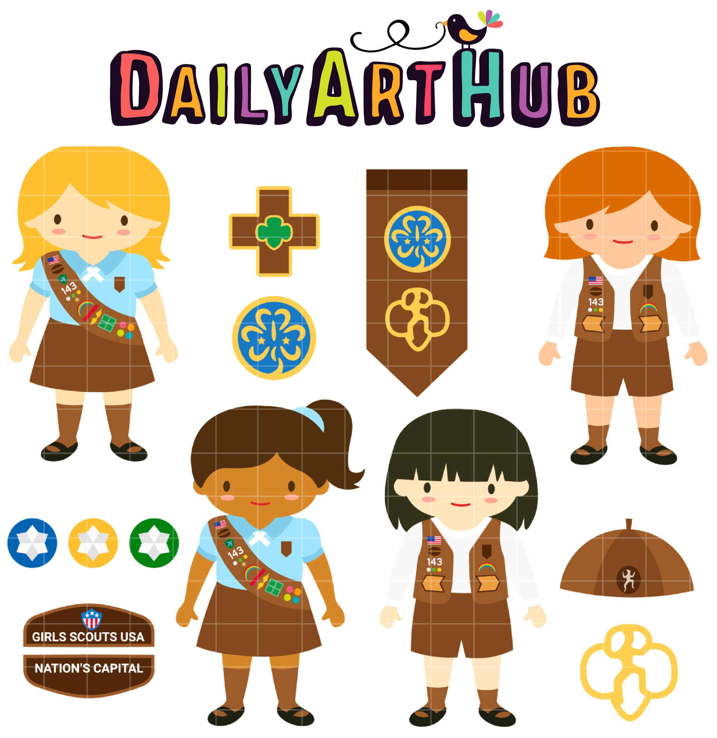 2442x2514 Clipart Girl Guides Guide 6 Clip Art Magic Brownie