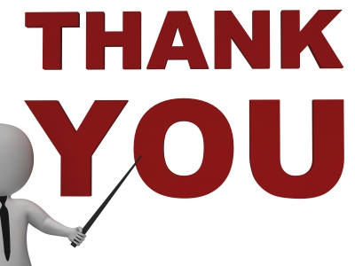 400x300 Thank You Black And White Clip Art