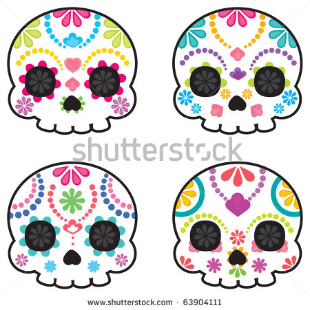 450x451 Cute Skull Clipart