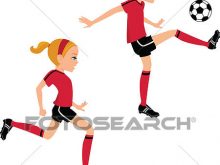 220x165 Kick Clipart Clip Art Of Soccer Girl Kicking Ball In 2 Poses