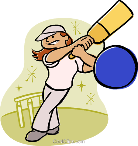 454x480 Girl Playing Cricket Royalty Free Vector Clip Art Illustration