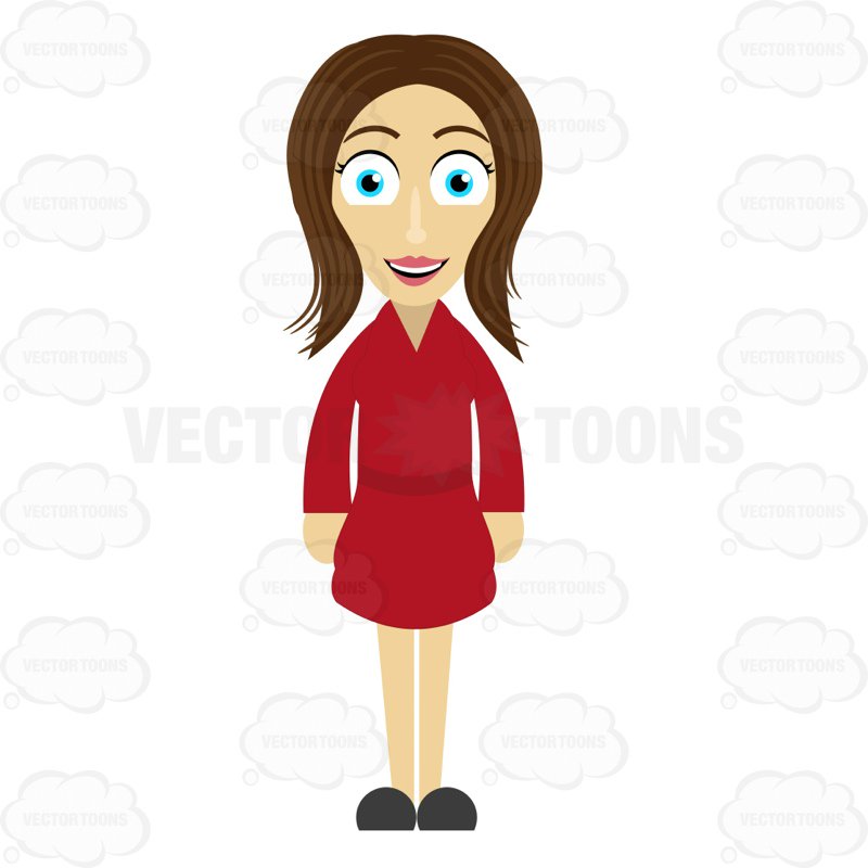 800x800 Woman Standing Clipart
