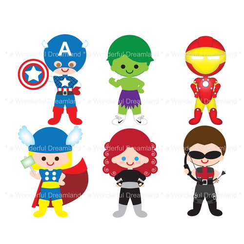 500x500 Baby Superheroes Clipart