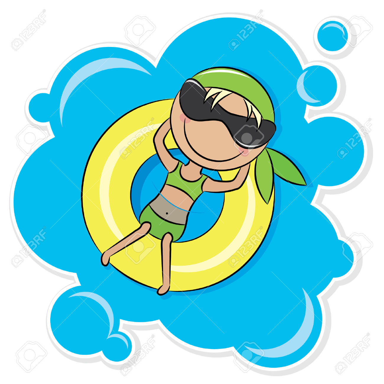 1300x1300 Water Intertubing Activities Cartoon Clipart Collection