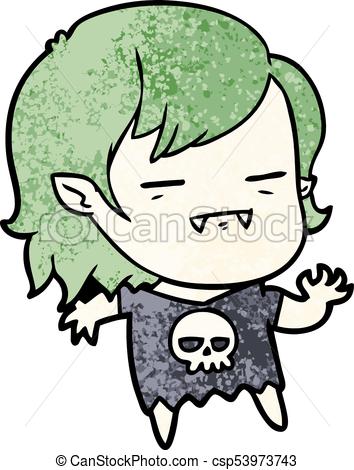354x470 Cartoon Undead Vampire Girl Eps Vector