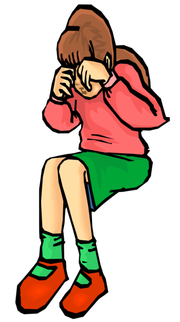 350x626 Crying Girl Clipart