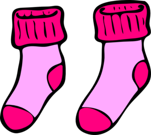 300x270 Pink Socks Clip Art