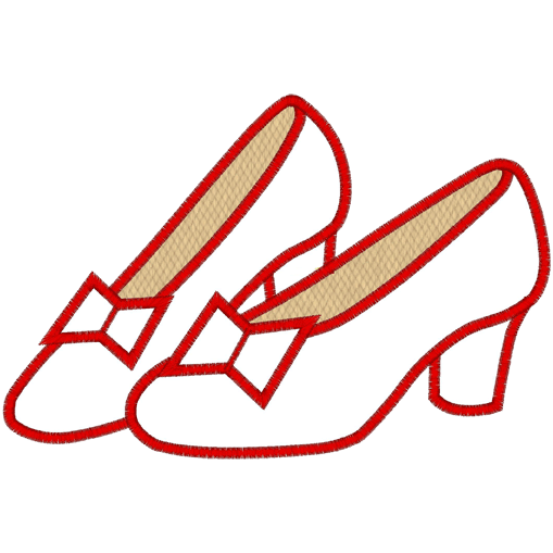 509x509 Ruby Slippers Coloring Page