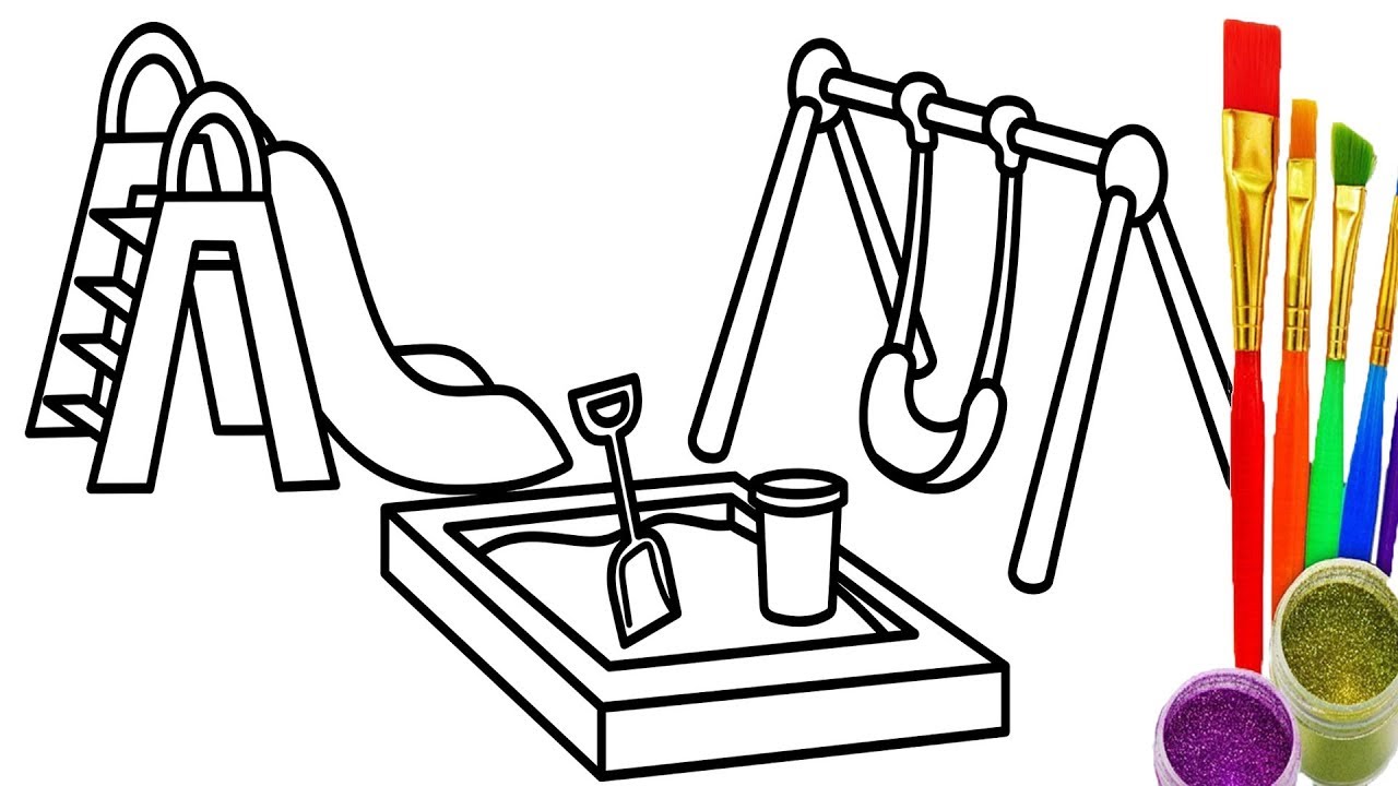 1280x720 Learn Colors For Childrens With Draw Playground Coloring Pages How
