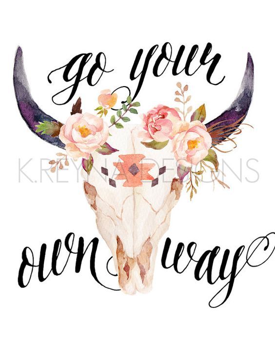 564x705 Girly Cow Skull Clip Art