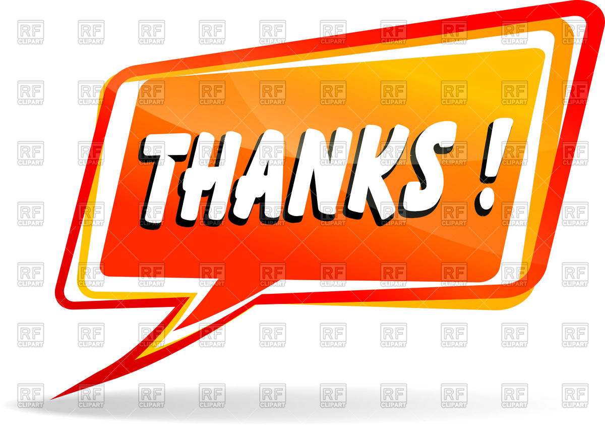 1200x842 Cartoon Speech Bubble With Word Thanks Royalty Free Vector Clip