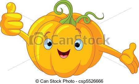 450x275 Illustration Of A Pumpkin Character Giving Thumbs Up Clip Art