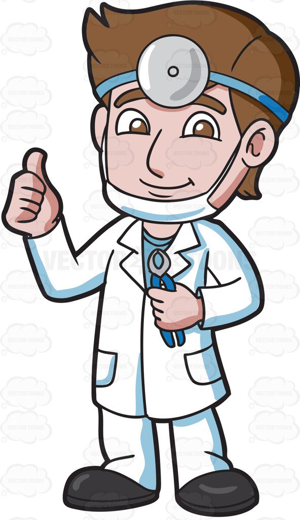 592x1024 Dentist Clip Art A Dentist Giving A Thumbs Up Sign Cartoon Clipart