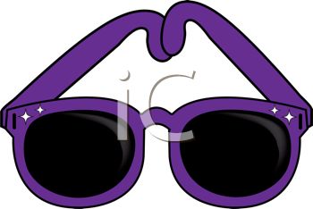 350x234 Picture Of A Pair Of Purple Sunglasses In A Vector Clip Art
