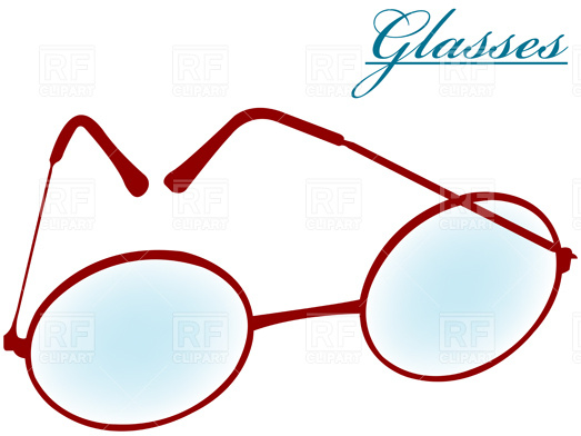 523x392 Round Glasses Royalty Free Vector Clip Art Image