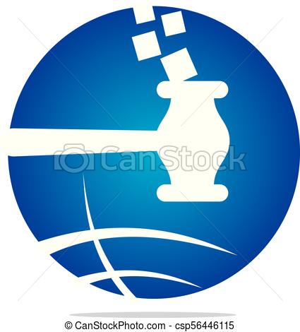 425x470 Global Online Auction Template Vector Clip Art