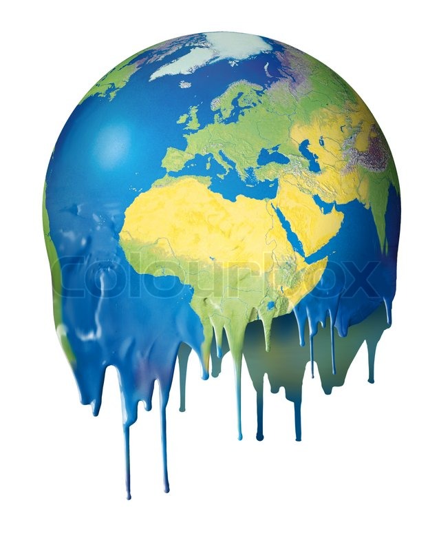 638x800 Global Warming Concept Planet Melting Stock Photo Colourbox