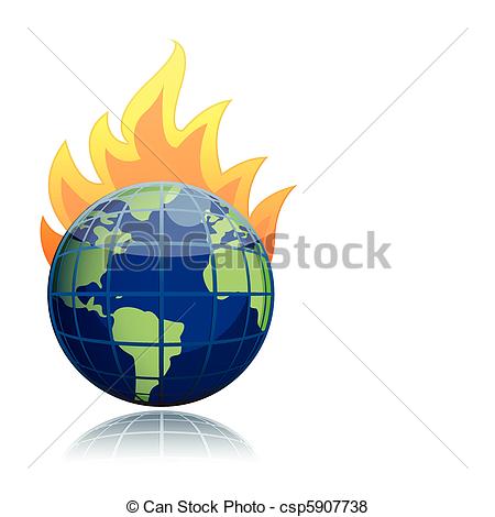 450x470 Burning Globe Illustration Design Icon Vector