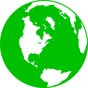 300x300 Dark Green Globe Clip Art