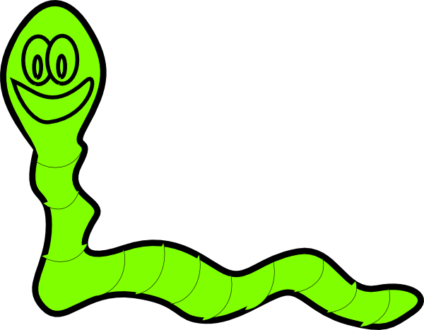 600x467 Electric Green Worm Clip Art