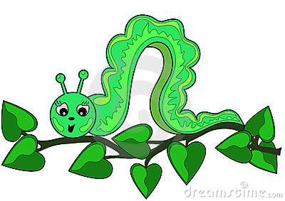 400x283 Green Worm Clipart