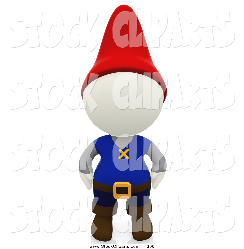 1024x1044 Clip Art Of A 3d White Person Gnome By Andresr