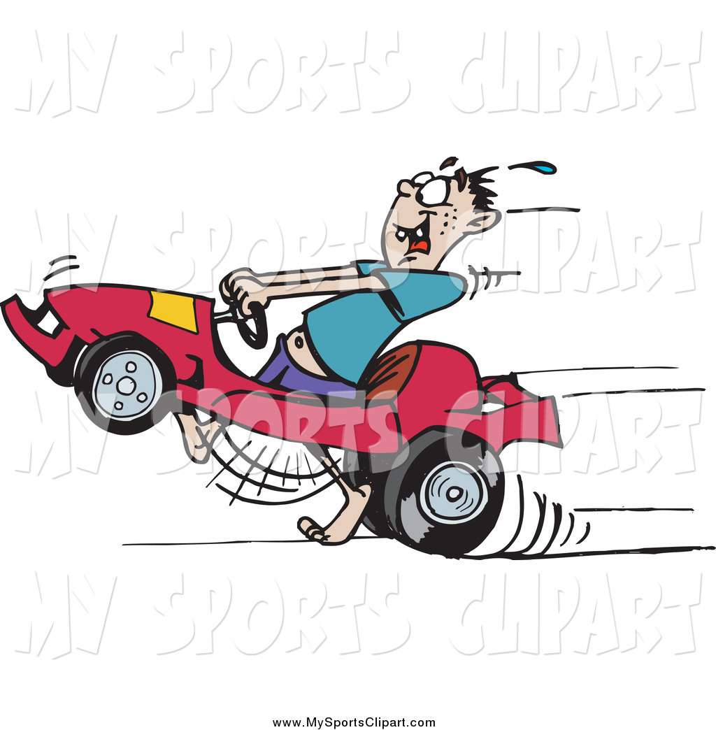 1024x1044 Sports Clip Art Of A White Man Running And Racing His Go Kart By
