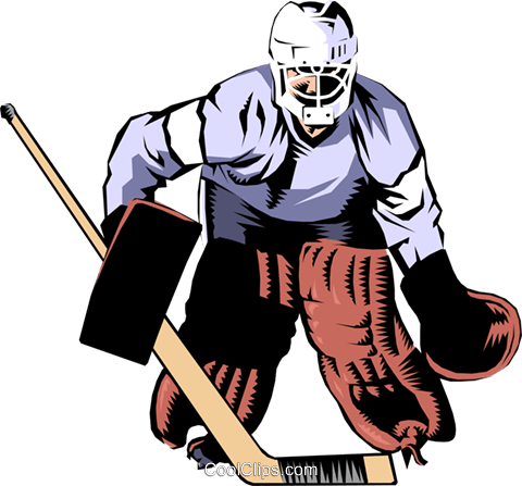 480x447 Hockey Goalie Royalty Free Vector Clip Art Illustration Peop0988