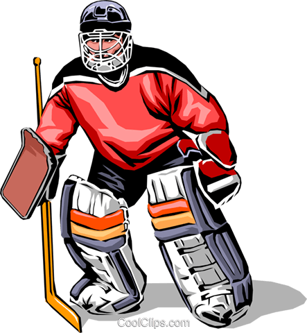 443x480 Hockey Goalie Royalty Free Vector Clip Art Illustration Peop0028