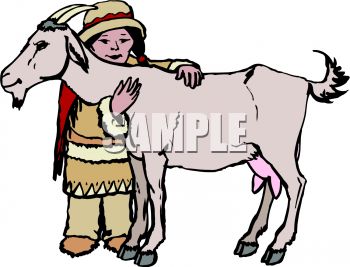 350x267 Ethnic Child With A Pet Goat