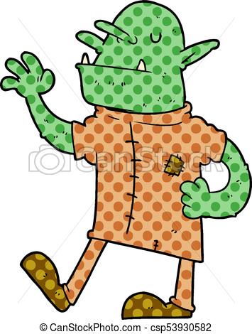 355x470 Cartoon Goblin Vector