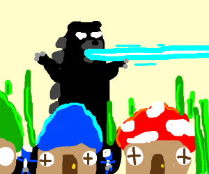 300x250 Godzilla Clipart Wolf