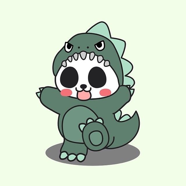 640x640 I'M Godzilla! Panda Godzilla And Panda