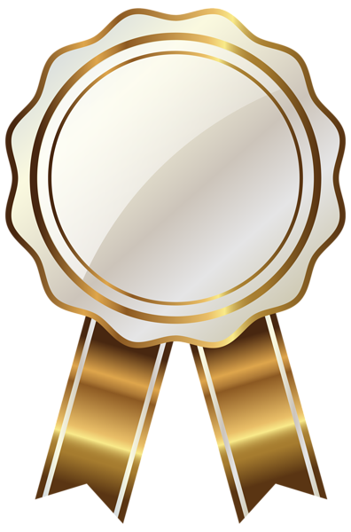 396x600 White Seal With Gold Ribbon Png Clipart Image Cida
