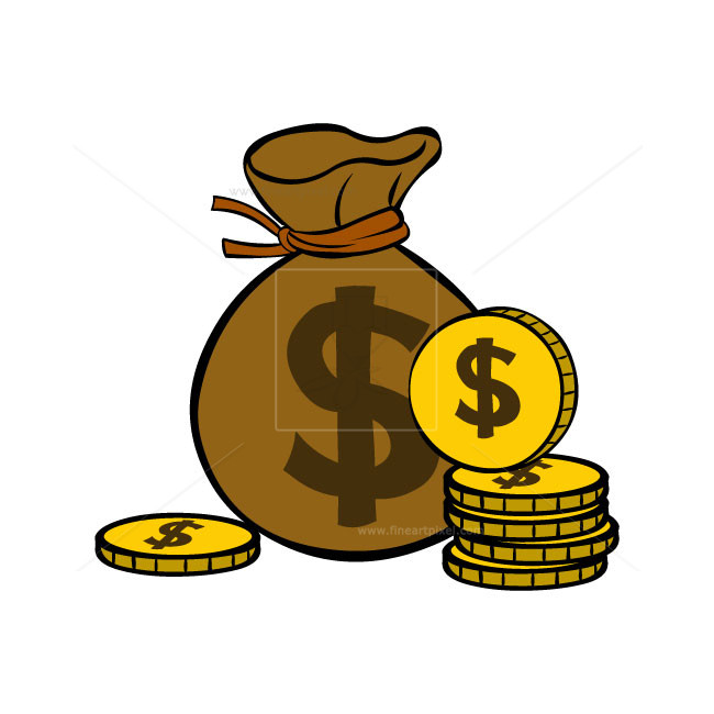 650x650 Dollar Bag And Gold Coins Free Vectors, Illustrations, Graphics
