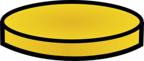 296x126 One Gold Coin Clip Art