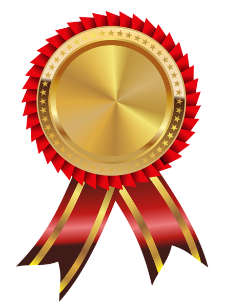 439x600 Gold And Red Medal Png Clipart Image